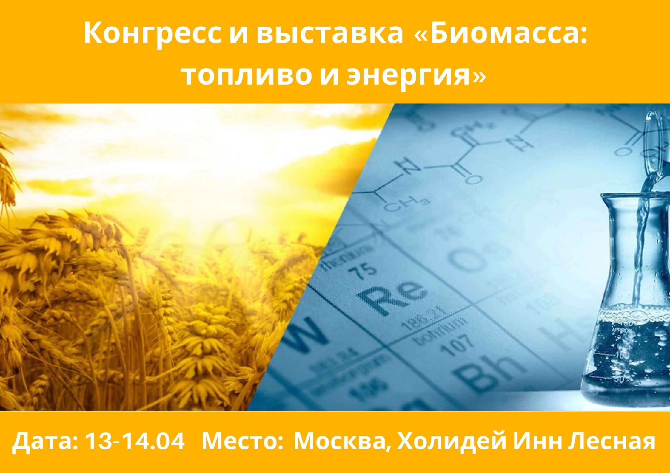Международный конгресс и выставка «Биомасса: топливо и энергия»